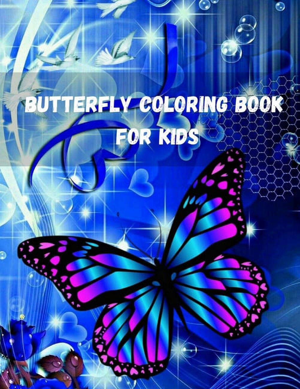 Butterfly Coloring Book For kids Simple Flowers and Butterflies easy