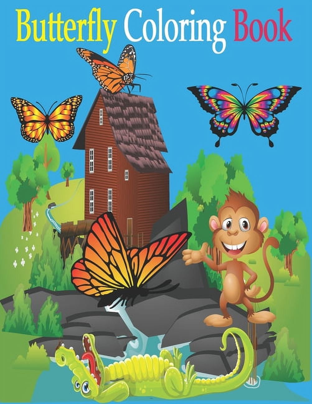 Butterfly Coloring Book: Stress Relief Coloring Book / Beautiful Butterfly Coloring Book, (Paperback)