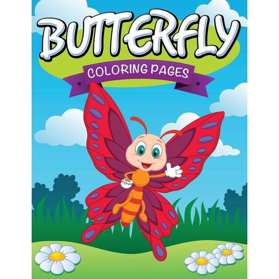 Butterfly Coloring Pages, (Paperback)
