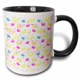 thumbnail image 1 of 3drose, Butterfly Confetti, 11oz Two-tone Black Mug, 1 of 6