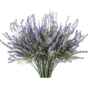 Butterfly Craze Artificial Lavender 4-Piece Bundle – Lifelike Faux Silk Plants for Crafting or Home Decor – Great for Pairing With Bundles of Other Fake/Dried Flowers to Create Lovely Wedding Bouquets