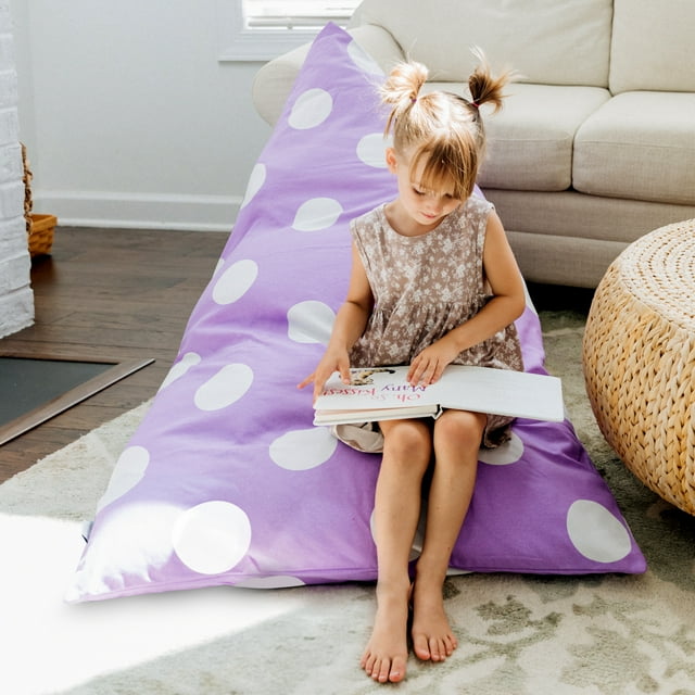 Butterfly Craze Bean Bag Chair Cover, Functional Toddler Toy Organizer