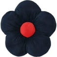 thumbnail image 1 of Butterfly Craze Daisy Lounge Flower Pillow for Teens & Kids Plush Microfiber M 20" Diameter Navy, 1 of 6