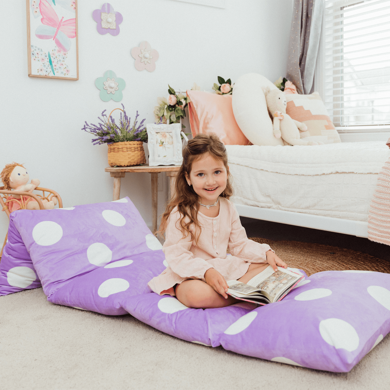 Butterfly Craze Floor Lounger Cover, Big & Cozy for