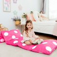 thumbnail image 1 of Butterfly Craze Hot Pink Polka Dot Floor Pillow Bed Lounger Cover for Kids, 1 of 7