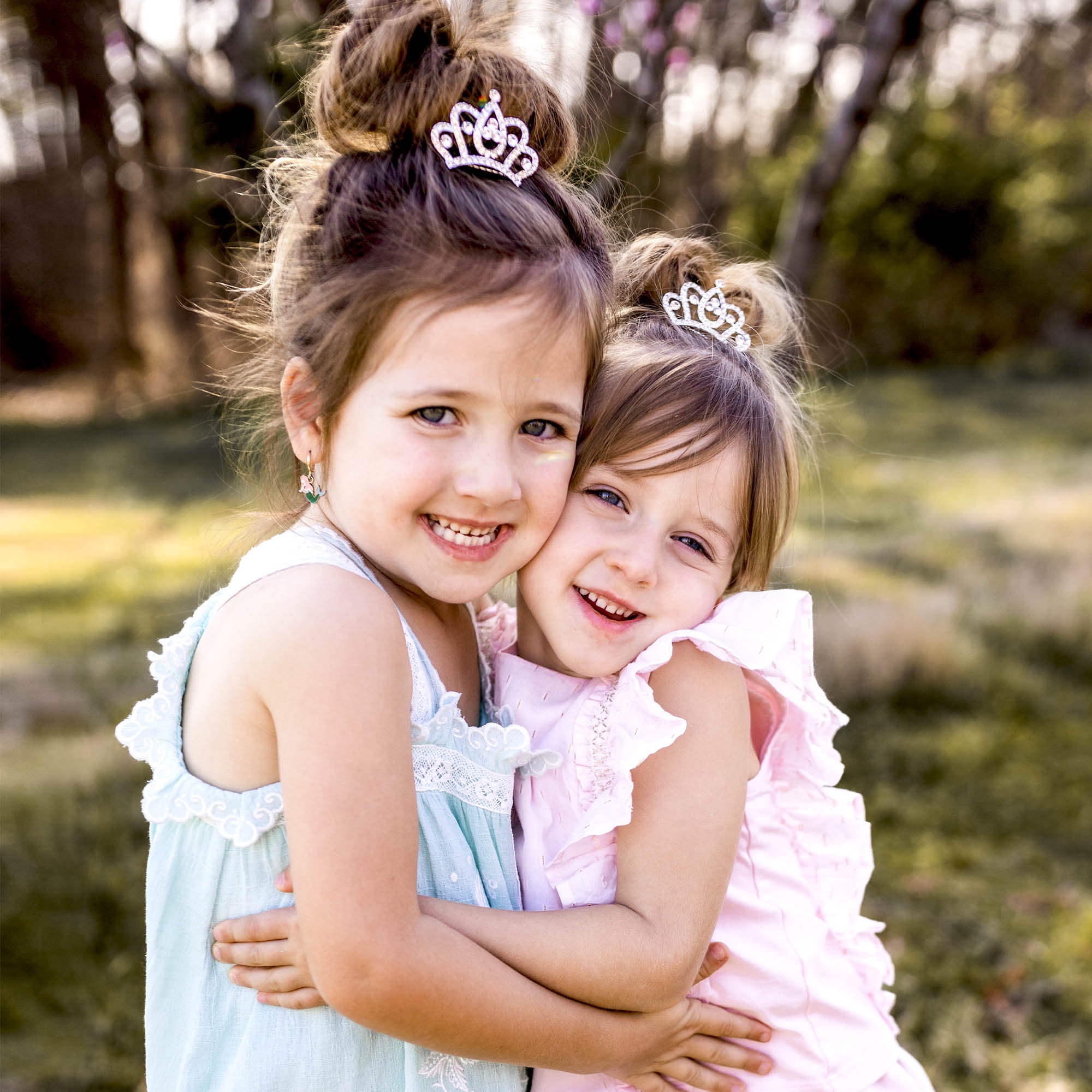 Butterfly Craze Princess Crown Comb Mini Tiara Hair Clips for Kids Add a Touch of Royalty