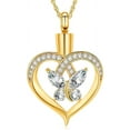thumbnail image 1 of Butterfly Cremation Jewelry for Ashes Heart Urn Necklaces for Ashes of Loved Ones Keepsake Memorial Gifts for Ash Loved One, 1 of 8