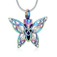 thumbnail image 1 of Butterfly Cremation Urn Necklace for Ashes Memorial Keepsake with CZ Pendant Jewelry Women Keepsake Bereavement Gift for A Loss of the Loved One, 1 of 5
