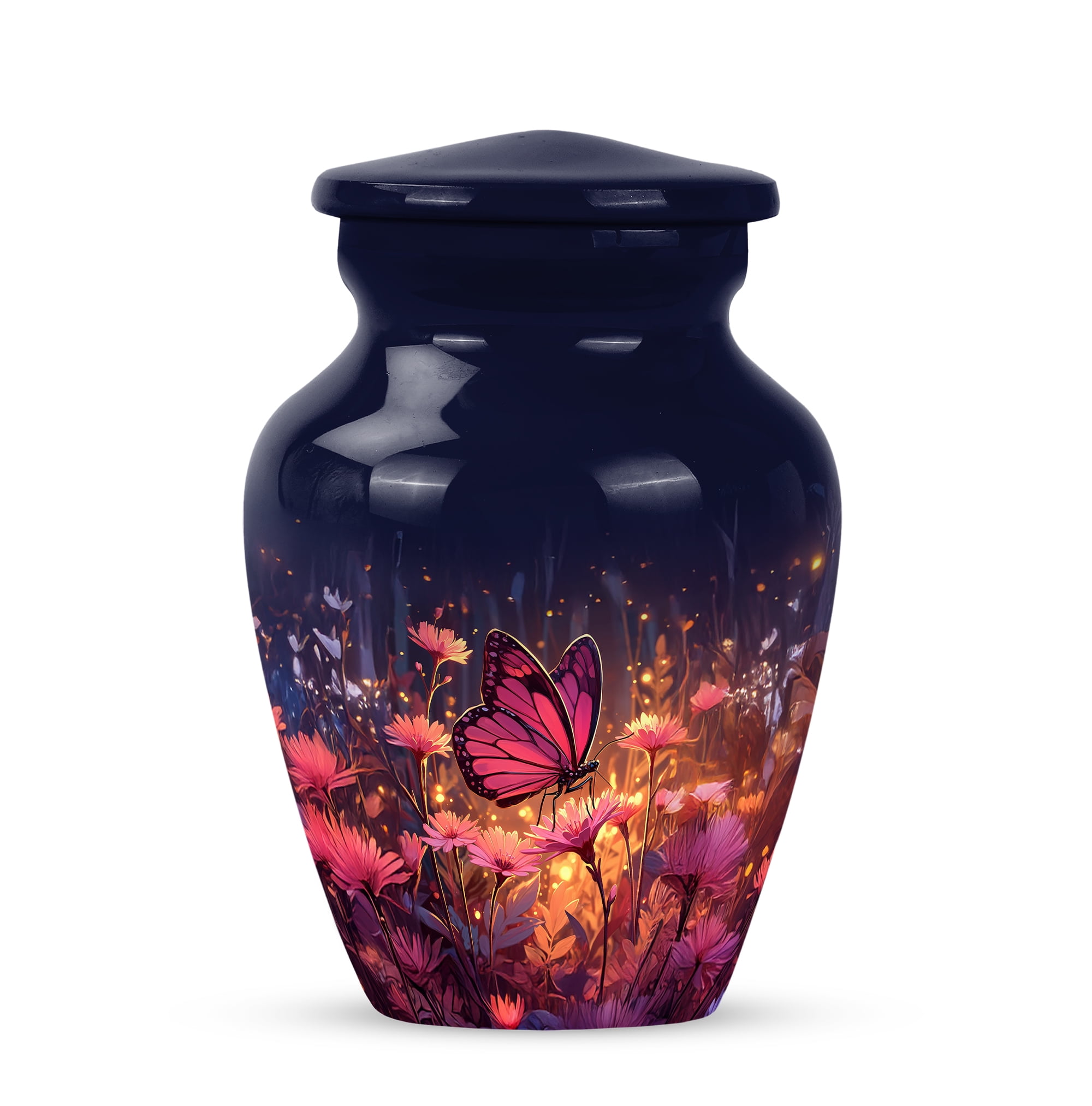 Butterfly Cremation Urns For Human Ashes Adult Female - Keepsake Urn For Ashes For Women - Small Decorative Memorial Urn For Mom And Dad - Pink Little Urns For Adults Boy Size, 3 Inch