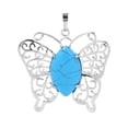 thumbnail image 1 of Butterfly Crystal Hollow Oval Bead Stone Gemstone Quartz Pendants Chakra Healing, 1 of 4