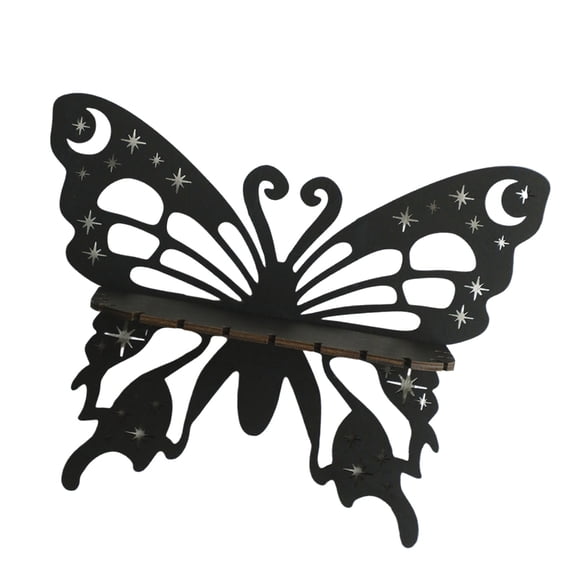 Butterfly Cutout Wood Crystal Display Wall Hanging Shelf Candleholder Organizers