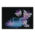 thumbnail image 1 of Butterfly Cutting Board, Butterflies Flying and Leaving Behind Colorful Smoky Shapes Illustration, Decorative Tempered Glass Cutting and Serving Board, in 3 Sizes, by Ambesonne, 1 of 2