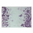 thumbnail image 1 of Butterfly Cutting Board, Illustration of Butterflies with Swirling Flowers Silhouette Floral Design Art, Decorative Tempered Glass Cutting and Serving Board, Small Size, Violet, by Ambesonne, 1 of 1