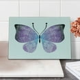 thumbnail image 1 of Butterfly Cutting Board, Pointillistic Fantasy Papillon Butterfly Art with Purple Ombre Color, Decorative Tempered Glass Cutting and Serving Board, Small Size, Dark Purple and Violet, by Ambesonne, 1 of 1