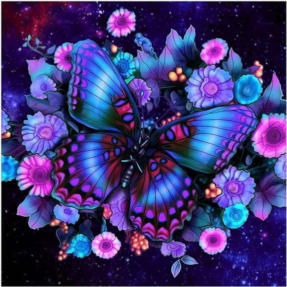 5d Art Design Butterfly DIY 5D Diamond Art Kit - Walmart.com