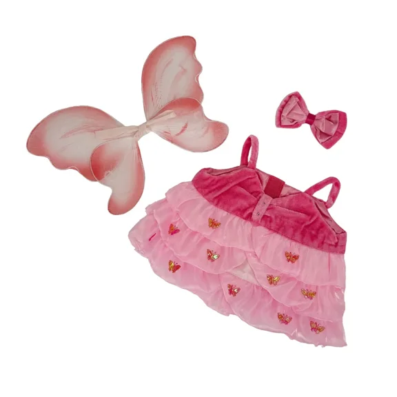Butterfly Dancing Outfit for 14-18 Inch Plush Dolls, Magical Dress Up Doll Clothes