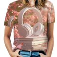 thumbnail image 1 of Butterfly Dancing Women's T-Shirt Short Sleeve T Shirts Tops Tee Ladies Loose T, 1 of 6
