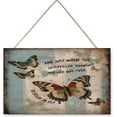 thumbnail image 1 of Butterfly Decor Just When The Caterpillar Thought The World was Over Wall Art Wooden Hanging Sign for Bedroom Bathroom Kitchen Wall Decorations Bar Interior Decor 10"x16", 1 of 8