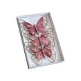 thumbnail image 1 of Butterfly Decorations Glitter Pink 3 Piece Set for Christmas Tree Home Party and Wedding Event Displays, 1 of 6