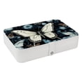 thumbnail image 1 of Butterfly Decorative PU Leather Jewelry Organizer Box with Removable Compartment: Portable Display Case, 1 of 6