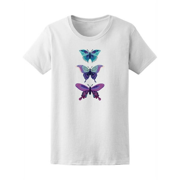 Butterfly Decorative Silhouettes T-Shirt Women -Image by Shutterstock, Female XX-Large