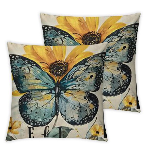 Butterfly Decorative Throw Pillow Cover Cushion Cover Decorative Square Pillowcases Cushion Cover