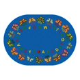 thumbnail image 1 of Butterfly Delight 7 ft.8 in. x 10 ft.9 in. Oval WearOn Nylon Machine Tufted- Cut Pile Educational Rug, 1 of 1