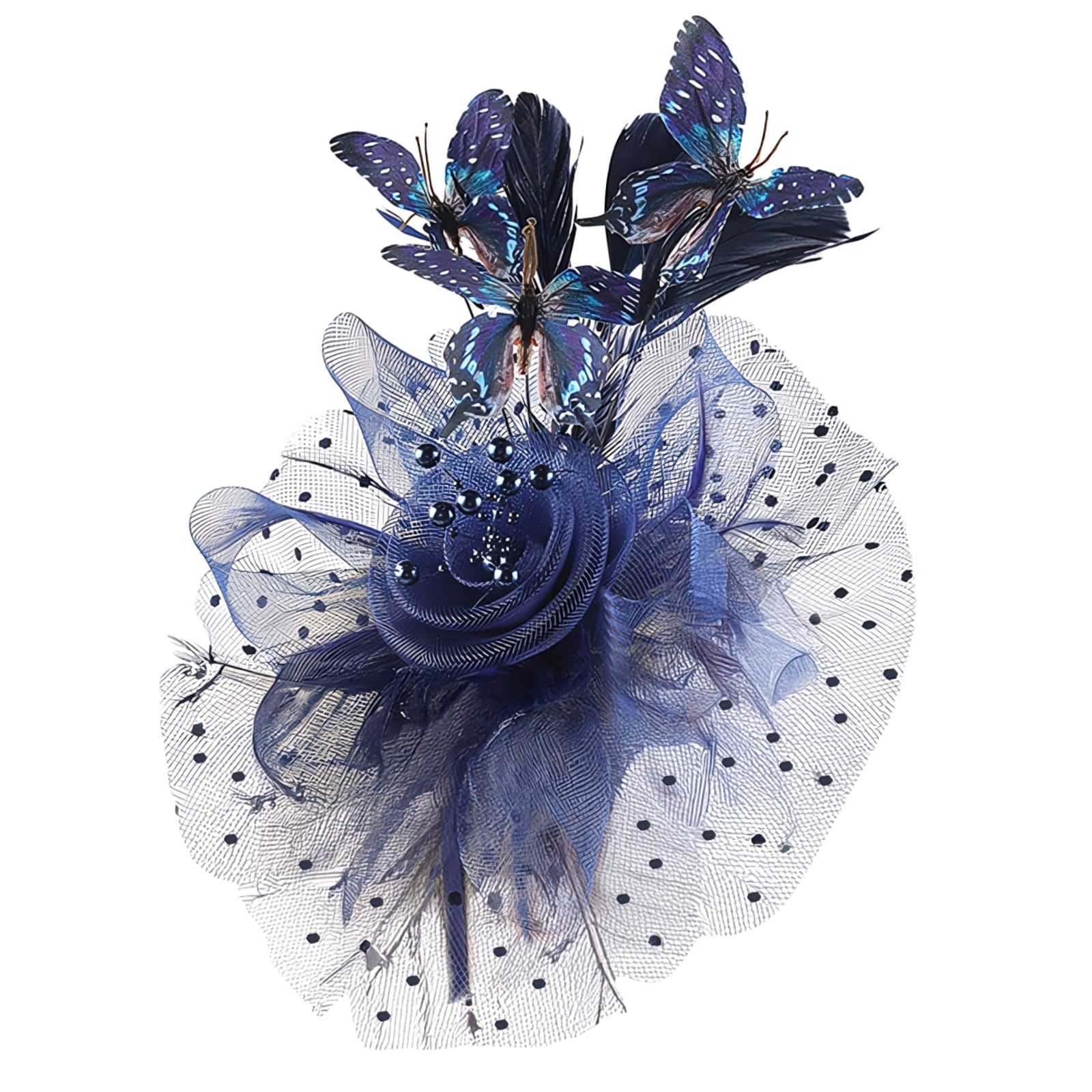 Butterfly Fascinator Hat Derby Tea Party Headband Elegant Feather Hair Accessory Tea Party Fascinator Hat Kentucky Derby Feather... From  main image 3