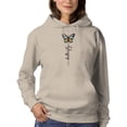 thumbnail image 1 of Butterfly Design Hoodie Women - Women Hoodie, Large, 1 of 4