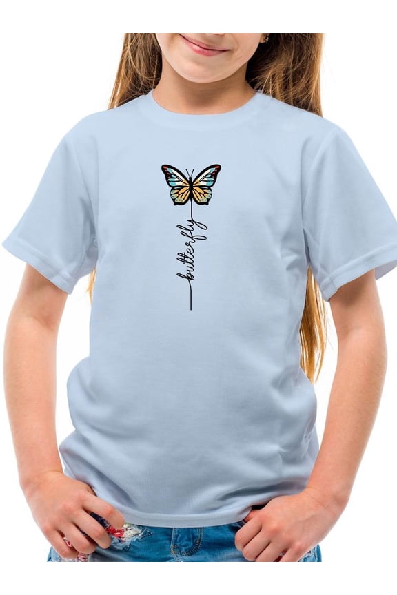 Butterfly Design T-Shirt Juniors -Image by Shutterstock, Small
