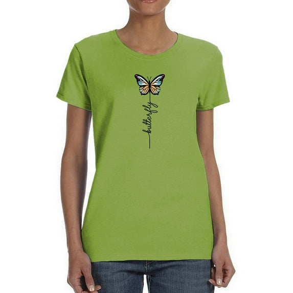 Butterfly Design T-Shirt Women -Image by Shutterstock, Female 3X-Large