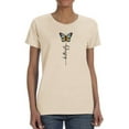thumbnail image 1 of Butterfly Design T-Shirt Women -Image by Shutterstock, Female 3X-Large, 1 of 4