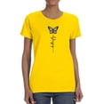 thumbnail image 1 of Butterfly Design T-Shirt Women -Image by Shutterstock, Female 4X-Large, 1 of 4