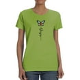 thumbnail image 1 of Butterfly Design T-Shirt Women -Image by Shutterstock, Female Medium, 1 of 4