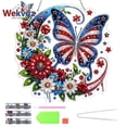 thumbnail image 1 of Butterfly Diamond Art Hanging Kit, Acrylic Suncatcher for Window Decor, DIY Gem Painting Pendant for Home, Wall Art Ornament, Moon Pattern, 9.6 x 9.5 Inches, 1 of 11