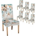 thumbnail image 1 of Butterfly Dining Chair Covers,Chair Covers for Dining Room 6 Pack,Stretch Spandex Removable Washable Printed Kitchen Chair Covers for Dining Room,Living Room,Hotel,Banquet,Party, 1 of 5