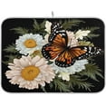 thumbnail image 1 of Butterfly Dish Drying Mat, Absorbent Microfiber Pad Protector For Kitchen Counter Top Mat Dish Drainboard 16x18in, 1 of 7