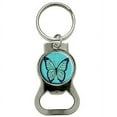 thumbnail image 1 of Butterfly Distressed Blue Bottle Cap Opener Keychain Ring, 1 of 1