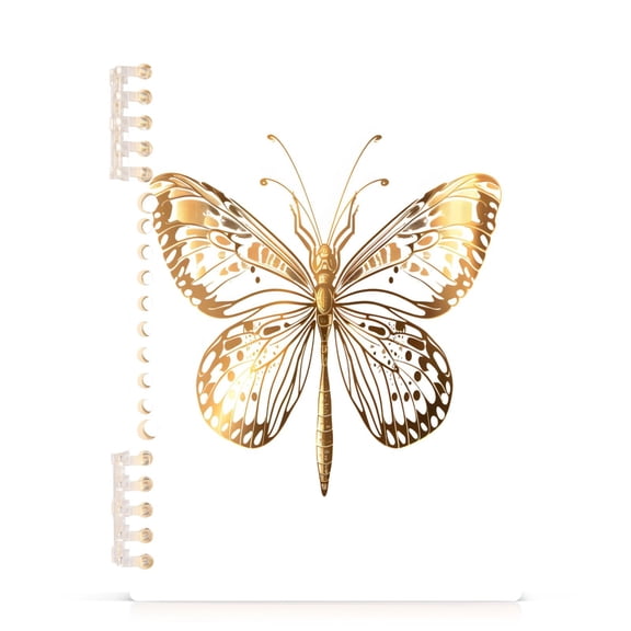 Butterfly Dragonfly Notebooks 1-subject Journal 60 Sheets A5 College Ruled Paper Detachable Ring 8.3"x5.7"