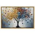 thumbnail image 1 of Butterfly Dream Tree I Canvas Colorful Tree Art by Art Remedy, Gold Frame, 36" x 24", 1 of 7