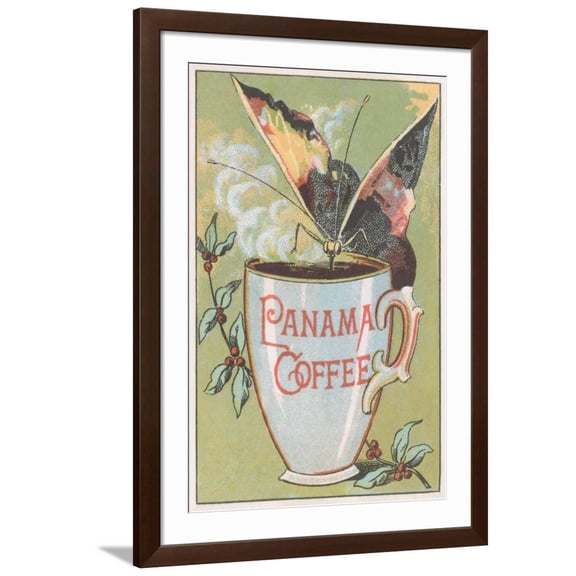 Butterfly Drinking Panama Coffee Framed Giclee Print by Found Image Press, 24" x 36", Sold by Art.com