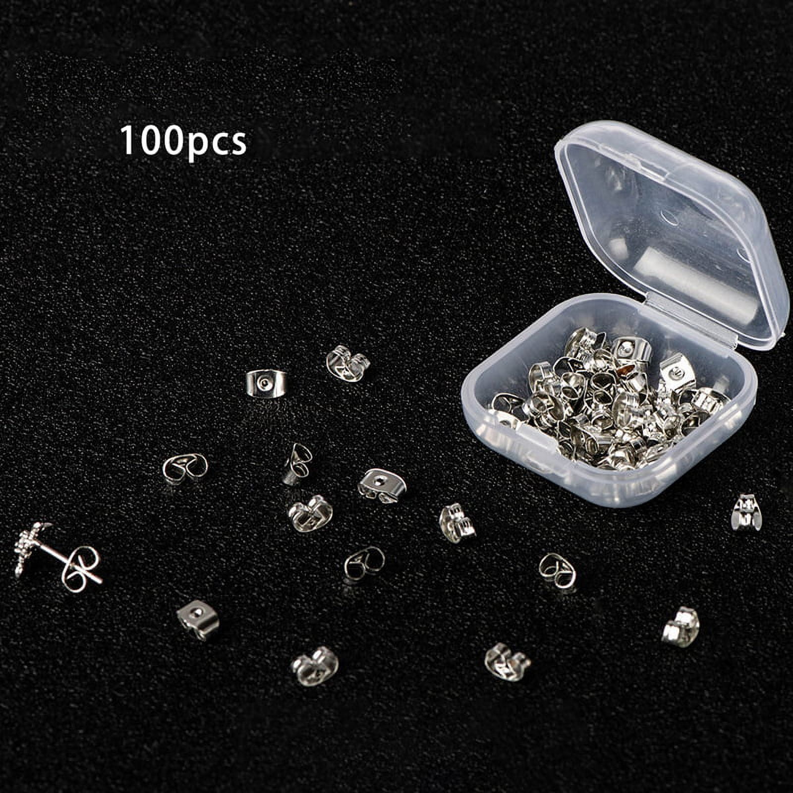 200 Pcs Plastic Earrings Posts for Sports Clear Plastic Earrings Studs for  Sensitive Ears Surgery DIY Supplies 