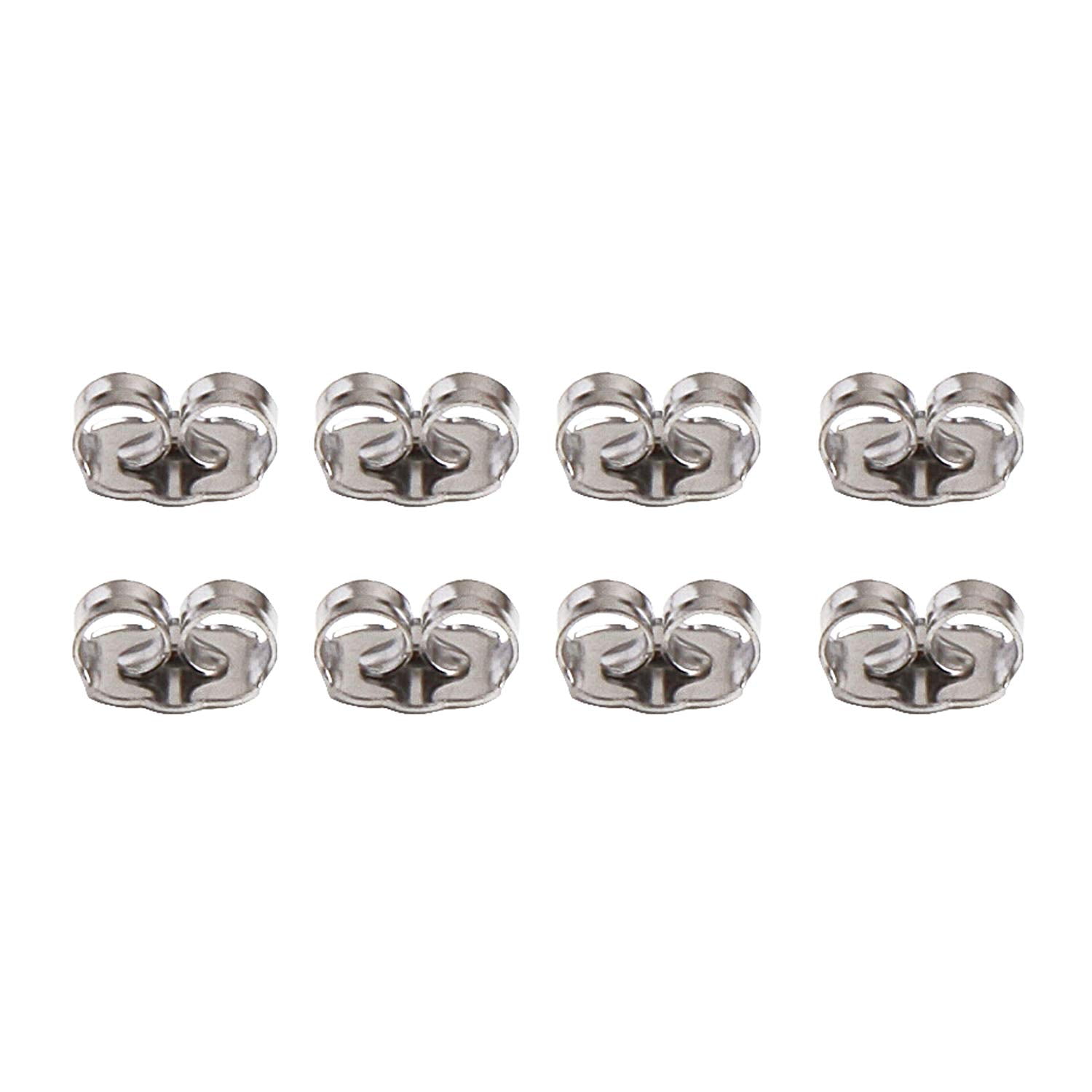 100 Stainless Steel Earring Backs, Butterfly Earring Nuts, fin1055