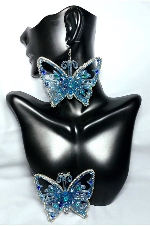 Butterfly Earrings copper shimmer gold