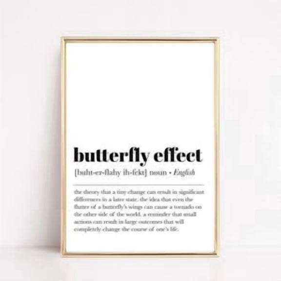 Butterfly Effect Definition Poster, Poster Home Decor , Poster Print Only