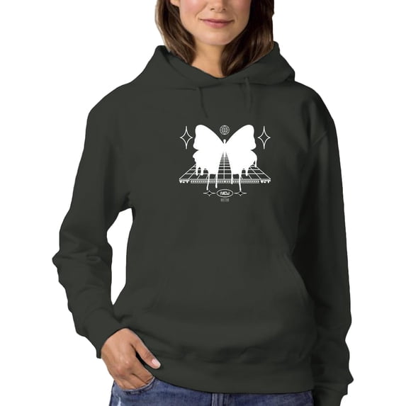 Butterfly Effect Rave Style Hoodie Women -Image by Shutterstock, Female 5X-Large