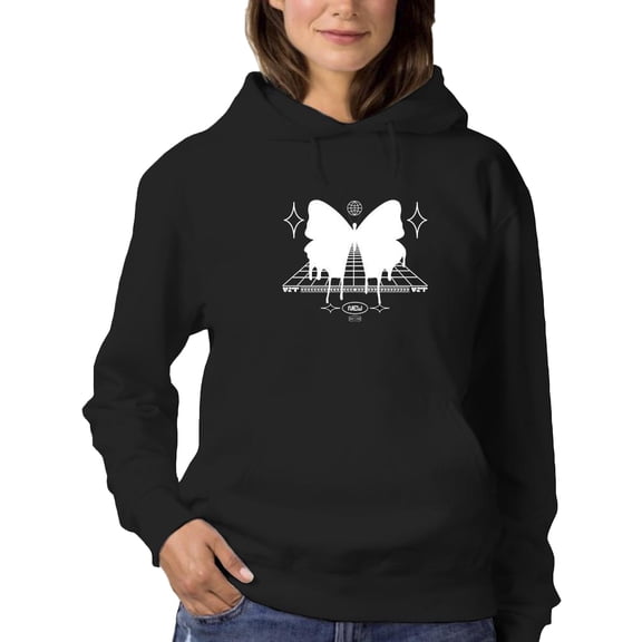 Butterfly Effect Rave Style Hoodie Women -Image by Shutterstock, Female Large