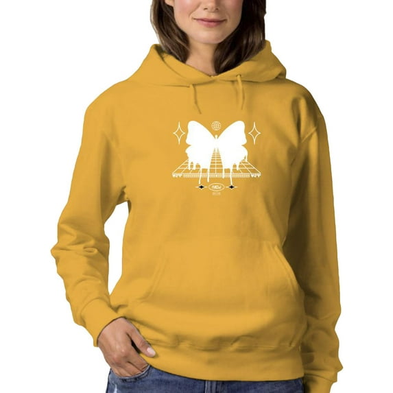 Butterfly Effect Rave Style Hoodie Women -Image by Shutterstock, Female Large