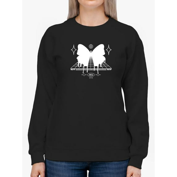 Butterfly Effect Rave Style Sweatshirt Women -Image by Shutterstock, Female XX-Large