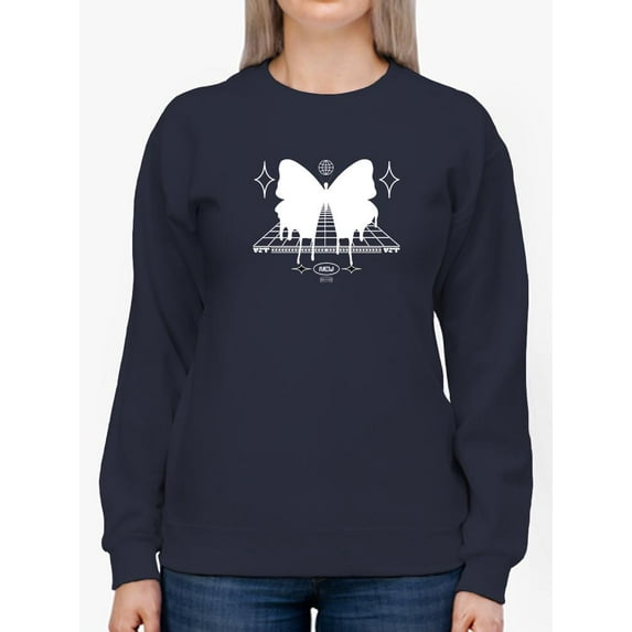 Butterfly Effect Rave Style Sweatshirt Women -Image by Shutterstock, Female x-Large